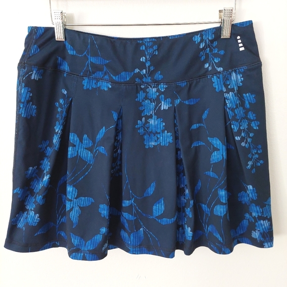 Lands' End Skort Navy Blue Floral - Size M (10-12) - Picture 1 of 8